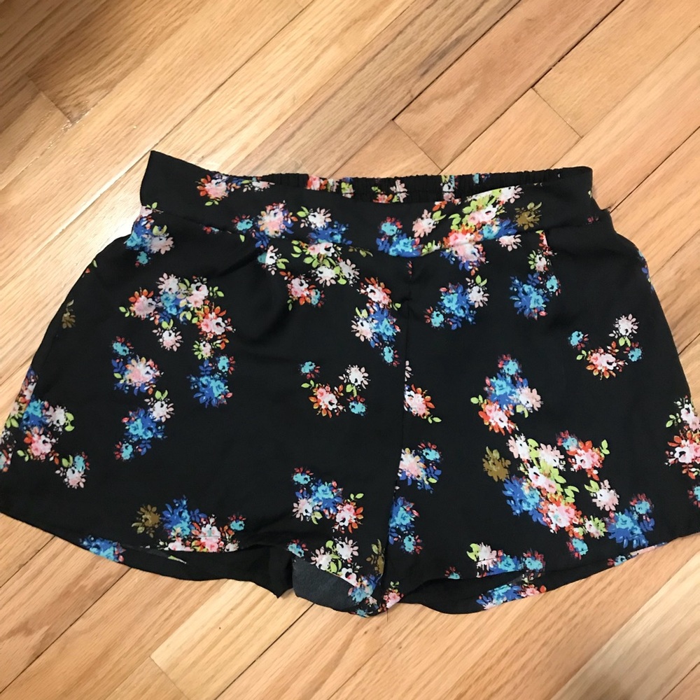 Black floral shorts!